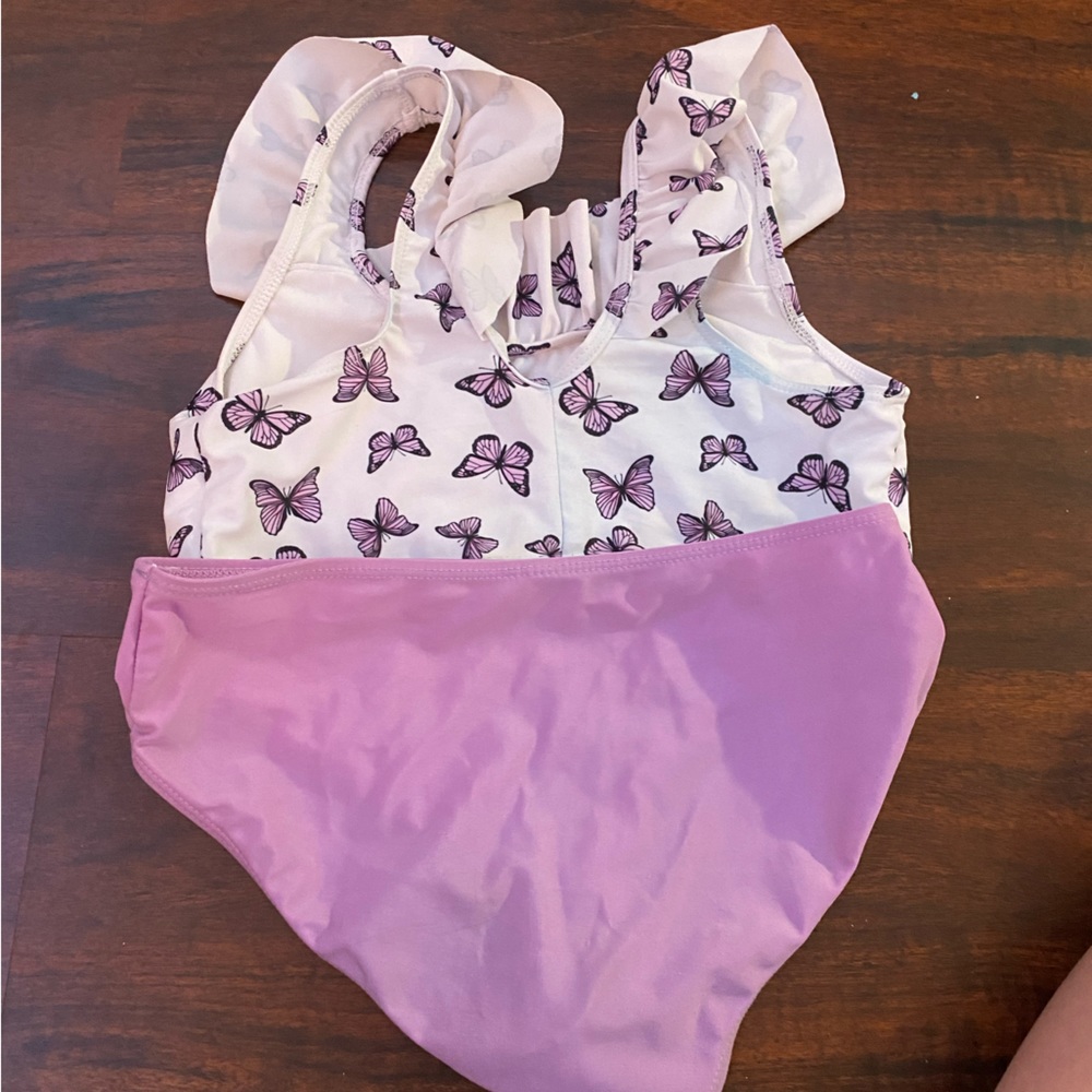 purple And white butterfly 2 price swim suit